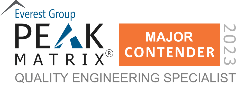 Quality Engineering Specialist 2023 - PEAK Matrix Award Logo - Major Contender 1